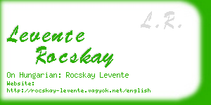 levente rocskay business card